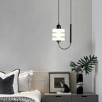 DAMIASMIL designerska lampa sufitowa, czarna, przód, do nowoczesnego salonu