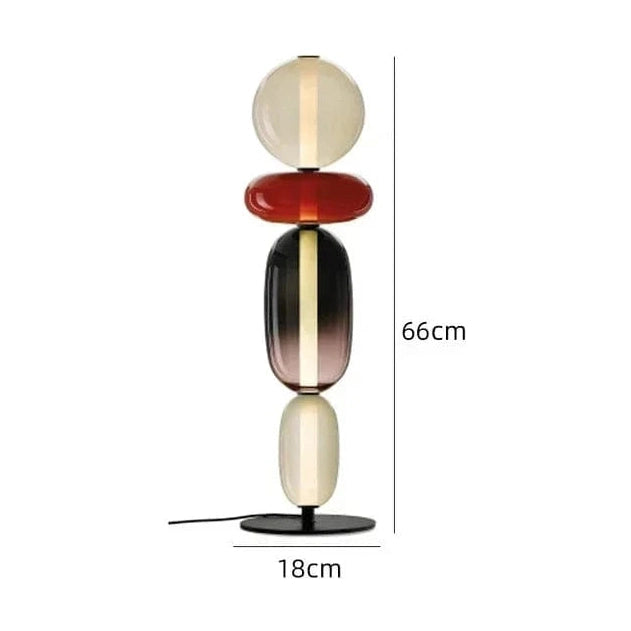Designerska lampa biurkowa JIANKEXING z kolorowymi szklanymi elementami i nowoczesnym designem