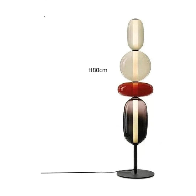 JIANKEXING designerska lampa biurkowa z czarną podstawą i kolorowymi kulistymi elementami o wysokości 80 cm