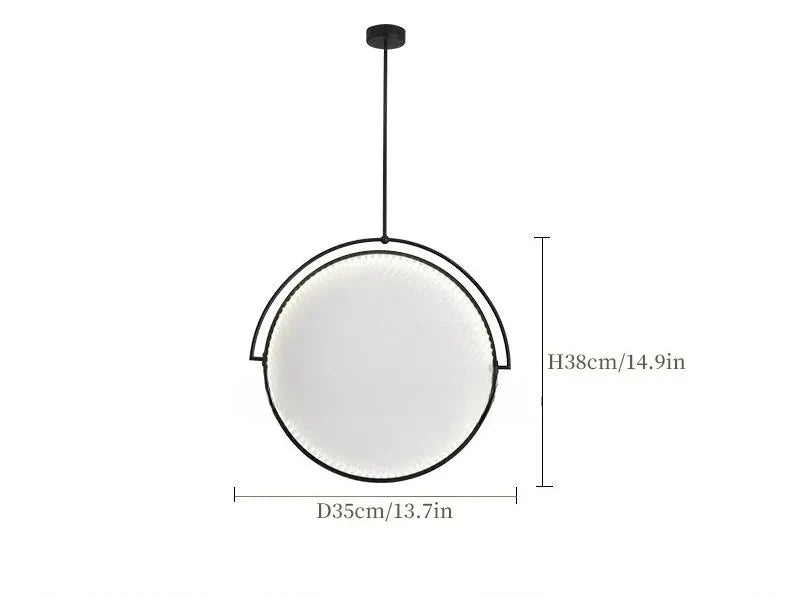 Jaśnie Panie designerska lampa wisząca, okrągła, czarna, przód, do nowoczesnych wnętrz