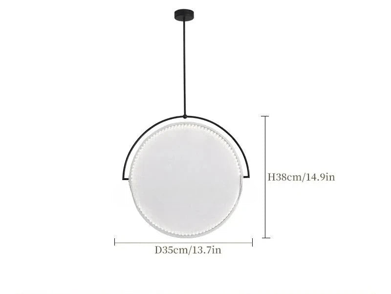 Jaśnie Panie designerska lampa wisząca, biała, przód, do nowoczesnego salonu