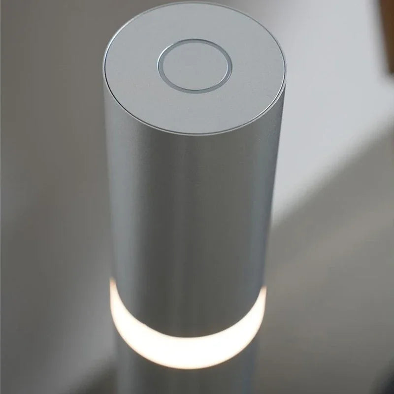 Designerska lampa podłogowa CHUBAN z nowoczesnym cylindrycznym kształtem i delikatnym światłem