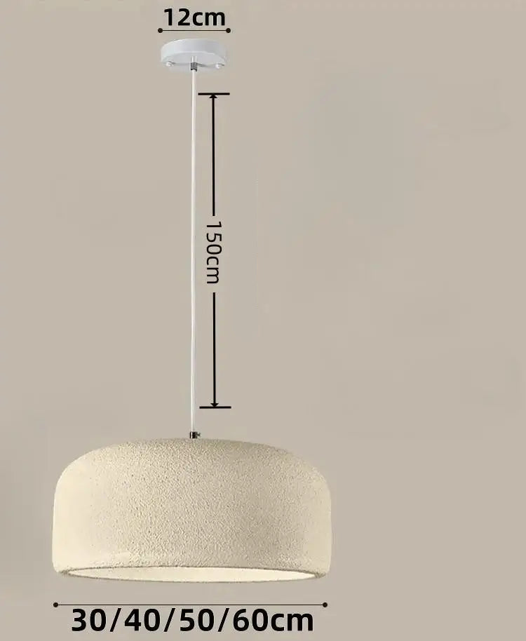 SKXL designerska lampa sufitowa w kolorze beżowym, 30/40/50/60cm, z regulowanym zawieszeniem