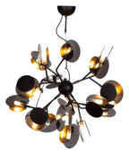 Nowoczesna designerska lampa wisząca z eleganckimi kloszami w różnych kształtach