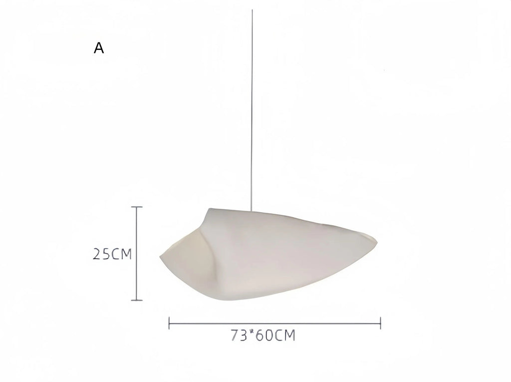 Designerska lampa w kształcie nowoczesnego klosza o wymiarach 73x60cm, wysokość 25cm