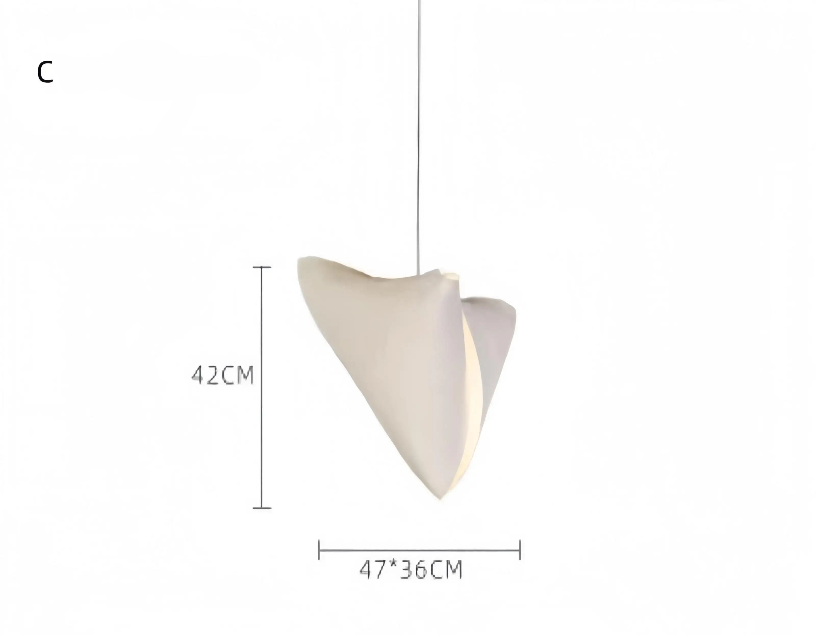 Nowoczesna designerska lampa wisząca o białym kolorze i unikalnym kształcie, idealna do wnętrz