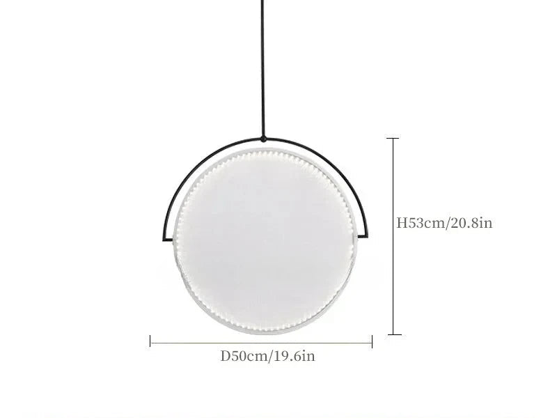 Jaśnie Panie designerska lampa, okrągła, biała, wisząca, do nowoczesnych wnętrz