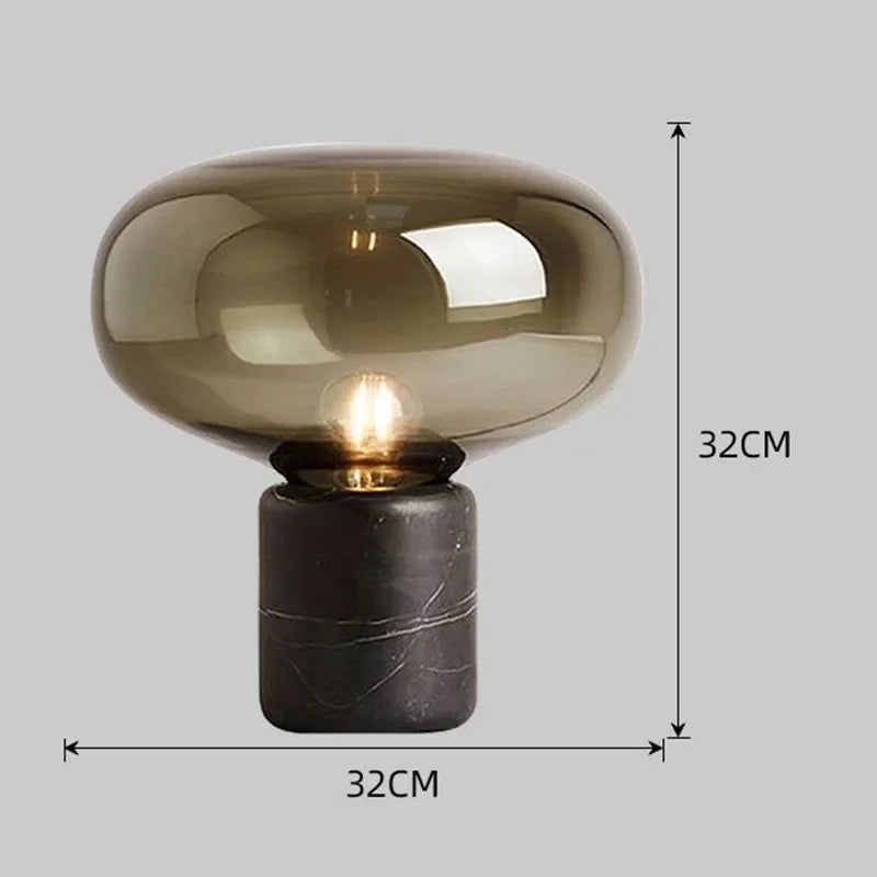 Designerska lampa stołowa XunShiNi o nowoczesnym kształcie z czarną podstawą 32cm designerskie oświetlenie do salonu