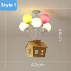 Lampa sufitowa Jaśnie Panie, dom z balonami, kolorowa, styl nowoczesny, idealna do pokoju dziecięcego
