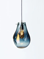 Ekskluzywne oświetlenie wnętrz nowoczesna szklana lampa wisząca z dekoracyjną żarówką