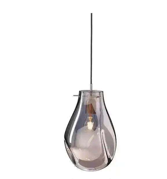 Ekskluzywne oświetlenie wnętrz szklana lampa wisząca z przezroczystym kloszem i metalowymi elementami