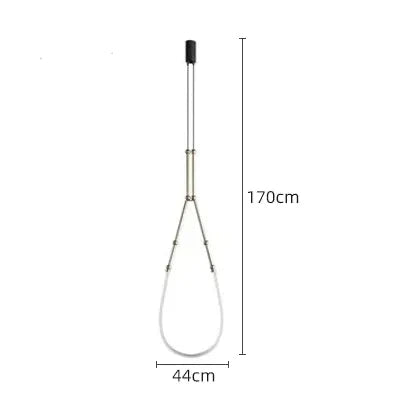 Nowoczesny żyrandol xiuxiu o wysokości 170 cm i szerokości 44 cm z minimalistycznym designem