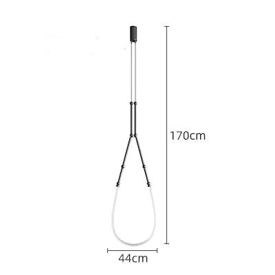 Nowoczesny żyrandol xiuxiu o minimalistycznym designie i wymiarach 170 cm na 44 cm