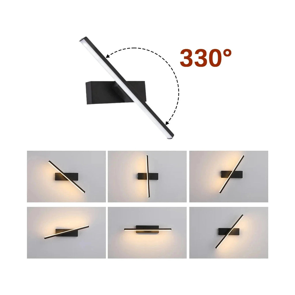 Kinkiet Roto z obrotową głowicą 330° – regulowana lampa ścienna do salonu