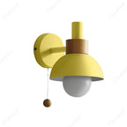 Claeted kolorowa lampa ścienna, żółta, widok z przodu, do salonu