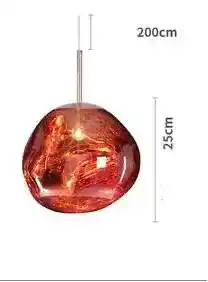 Kreatywne lampy szklane Jaśnie Panie wisząca lampa szklana o nietypowym kształcie czerwonego odcienia