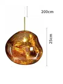Kreatywne lampy szklane wisząca lampa Jaśnie Panie w ciepłym bursztynowym kolorze