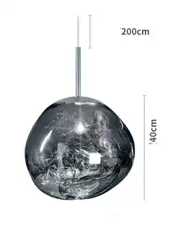 Szklana lampa wisząca Jaśnie Panie o nowoczesnym designie i wymiarach 40 cm wysokości i 200 cm długości kabla kreatywne lampy szklane