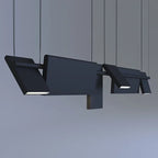 Nowoczesna lampa do jadalni ROEDLIGHT w czarnym kolorze z geometrycznym designem