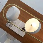 Lampa do kuchni Artpad, nowoczesny design, złoty kolor, kadr z góry