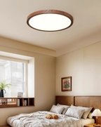 Nowy Dom lampa LED do sypialni z drewnianą ramą sufitowa nowoczesne oświetlenie wnętrza