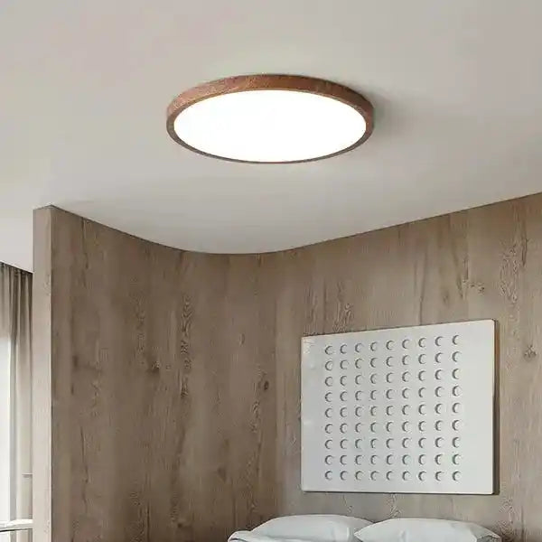 Nowy Dom lampa LED do sypialni sufitowa z drewnianą ramą i jasnym światłem