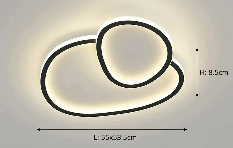 Lampa LEDowa LIMIT LIGHT w kolorze czarnym, nowoczesny design, przeznaczenie do salonu, widok z przodu