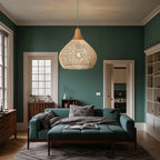 Lampa rattanowa JOYINLED, wisząca, naturalny kolor, w salonie, styl skandynawski