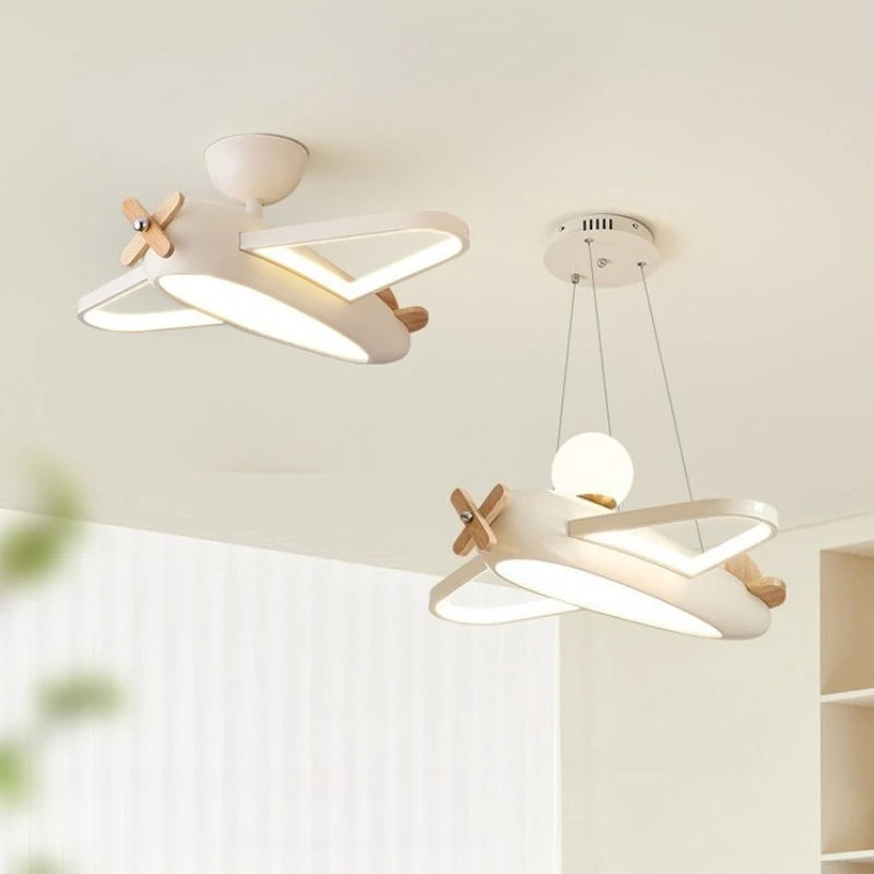 Lampa samolot Claeted, nowoczesna, biała, sufitowa, do salonu
