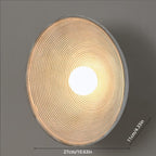 Lampa ścienna QUASHION, okrągła, szara, z przodu, do wnętrz