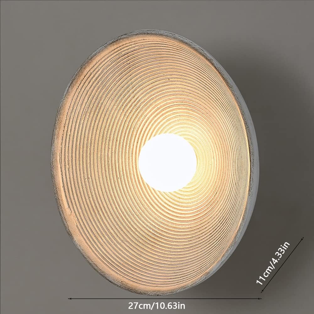Lampa ścienna QUASHION, okrągła, szara, z przodu, do wnętrz