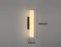 Nowoczesna lampa ścienna o smukłym kształcie 300mm na 60mm z białym światłem
