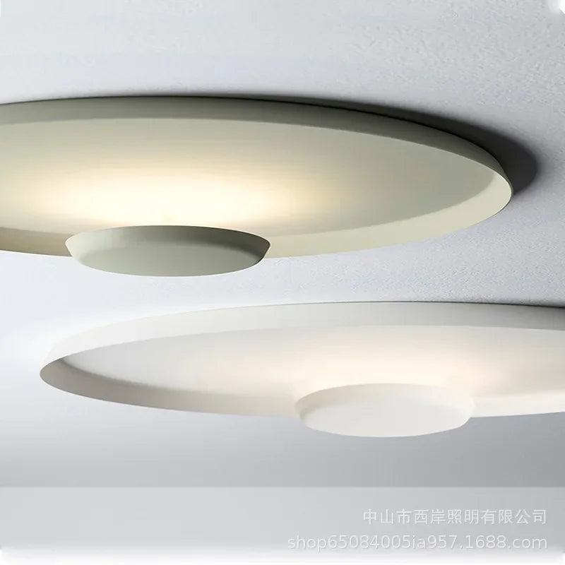 Lampa scienna HomeLover, okrągła, biała, widok z góry, do nowoczesnych wnętrz