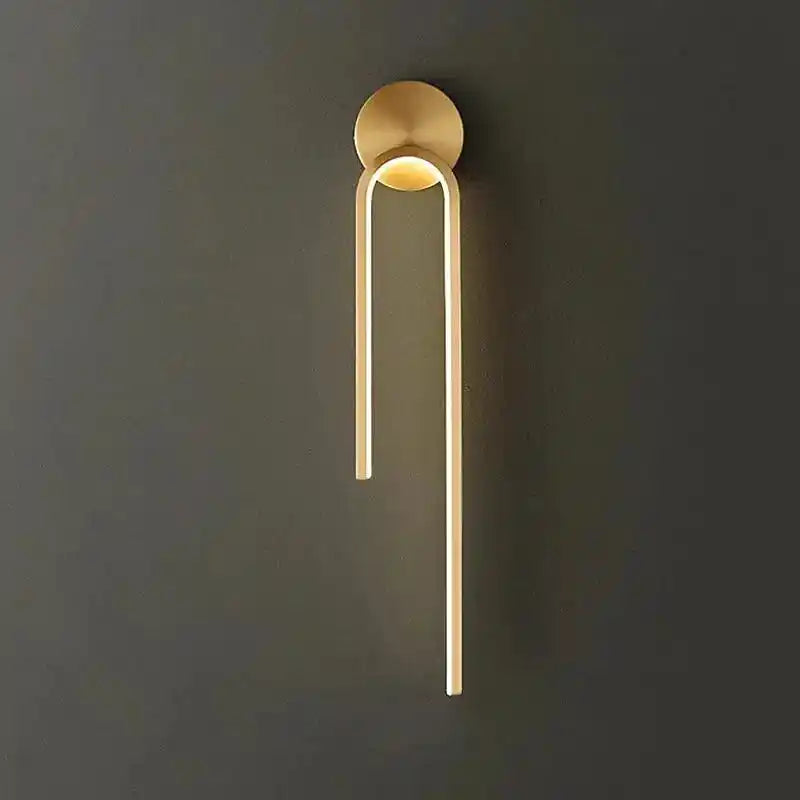 Nowoczesna lampa ścienna YUGUUK o minimalistycznym wzornictwie zasilana LED do dekoracji wnętrz