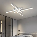 Nowoczesna lampa sufitowa CETANT z białym geometrycznym designem na sufit w sypialni