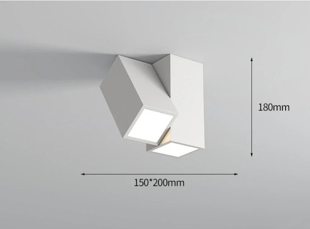 Lampa sufitowa NoEnName_Null, nowoczesna, biała, kadr z przodu, do salonu