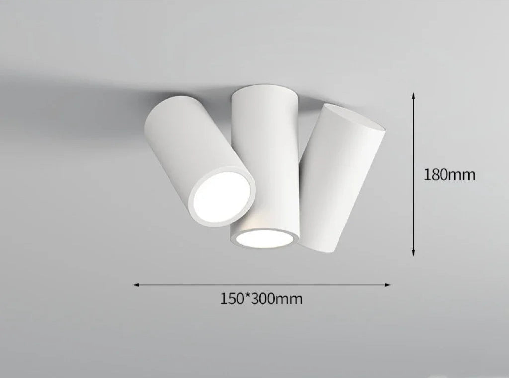 Lampa sufitowa NoEnName_Null, nowoczesna, biała, widok z przodu, do salonu