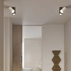 Lampa sufitowa, nowoczesny design, biały, przód, do łazienki