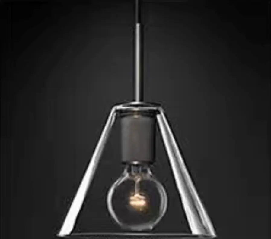 Minimalistyczna lampa sufitowa Vira z przezroczystym kloszem ze szkła i widoczną żarówką