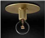 Lampa sufitowa Vira z mosiężnym wykończeniem i dekoracyjną żarówką w stylu vintage