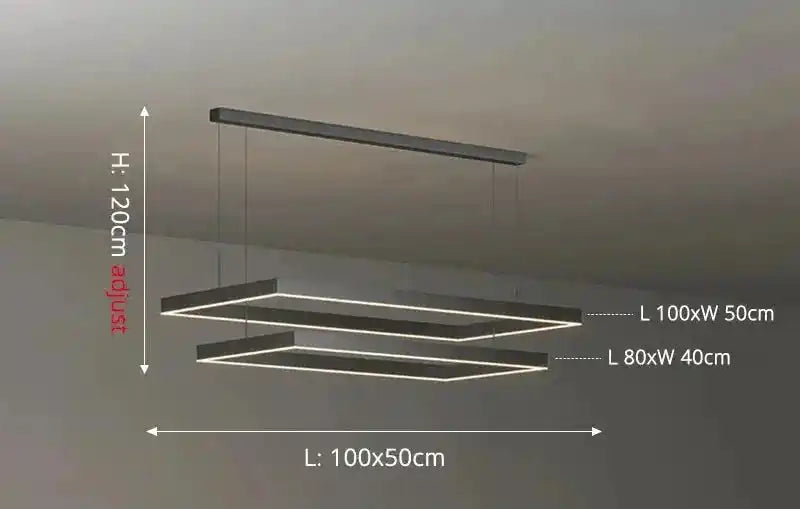 Nowoczesna lampa sufitowa Busmos z regulowaną wysokością i geometrycznym designem czarna