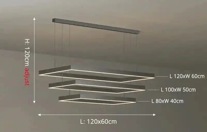Nowoczesna lampa sufitowa Busmos z regulowaną wysokością i geometrycznym designem