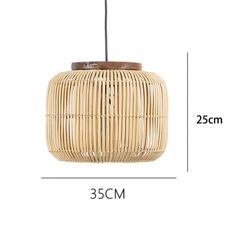 Lampa wisząca BOHO HomeLover z naturalnego bambusa o średnicy 35 cm i wysokości 25 cm