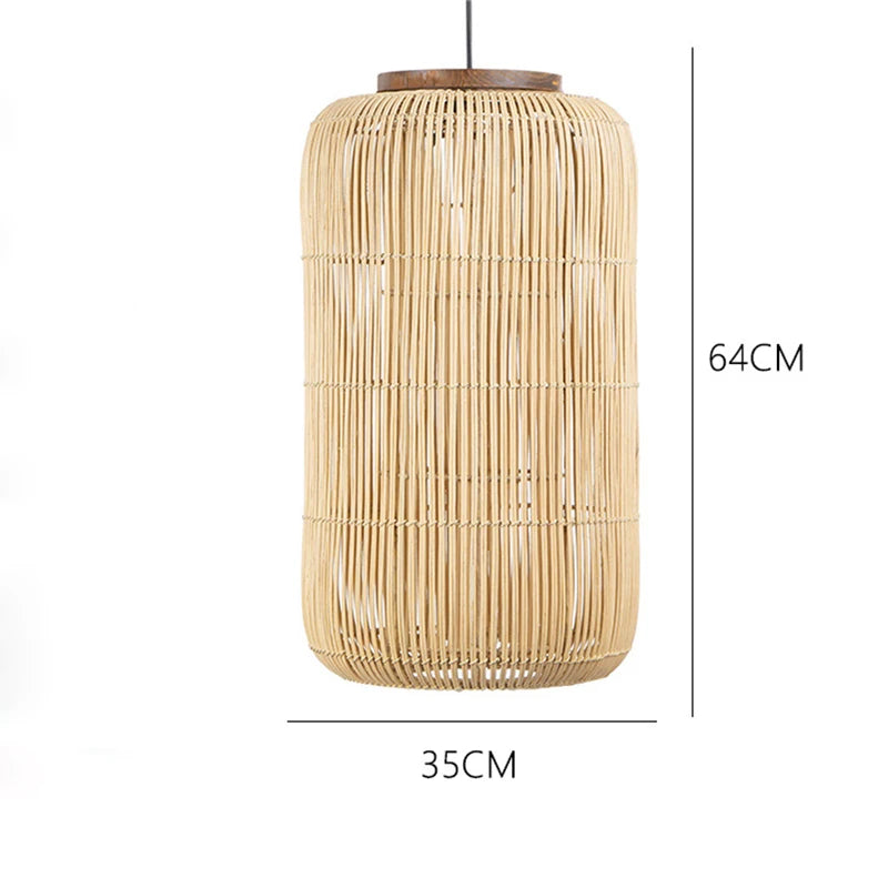 Lampa wisząca BOHO HomeLover z naturalnego rattanu o wymiarach 64x35 cm do wnętrz w stylu boho