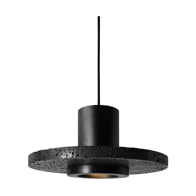 Nowoczesna czarna lampa wisząca YRB z okrągłym, perforowanym kloszem i minimalistycznym designem