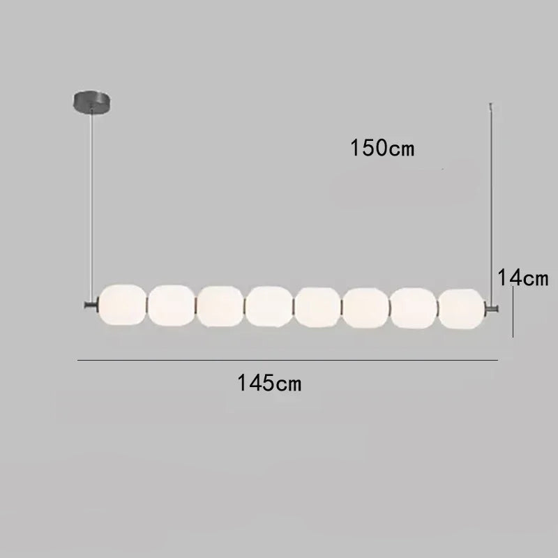 Lampa wisząca SANDYHA w nowoczesnym stylu z dziewięcioma białymi kloszami