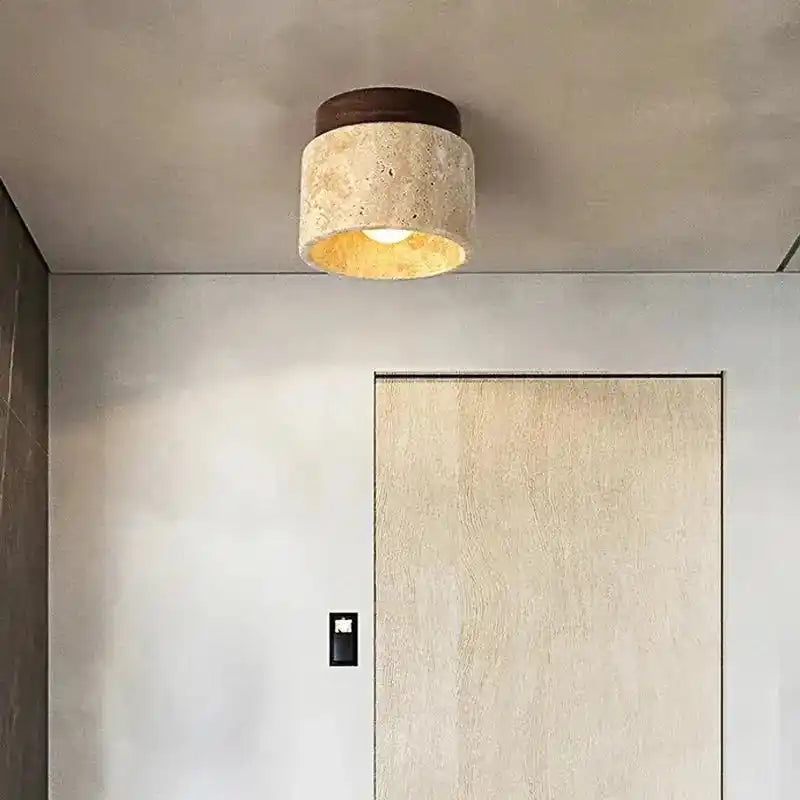 Lampa z naturalnych materiałów SKXL sufitowa w minimalistycznym stylu do nowoczesnego wnętrza