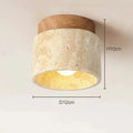SKXL lampa z naturalnych materiałów sufitowa o wymiarach 12 cm średnicy i 10 cm wysokości