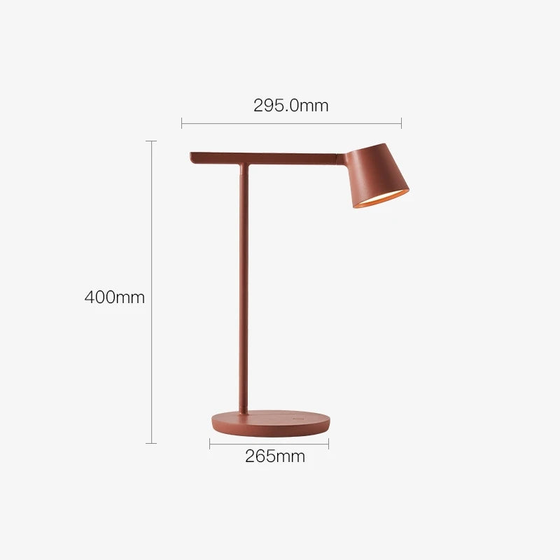 Lampka do biura JIANKEXING w brązowym kolorze o nowoczesnym designie i kompaktowych wymiarach
