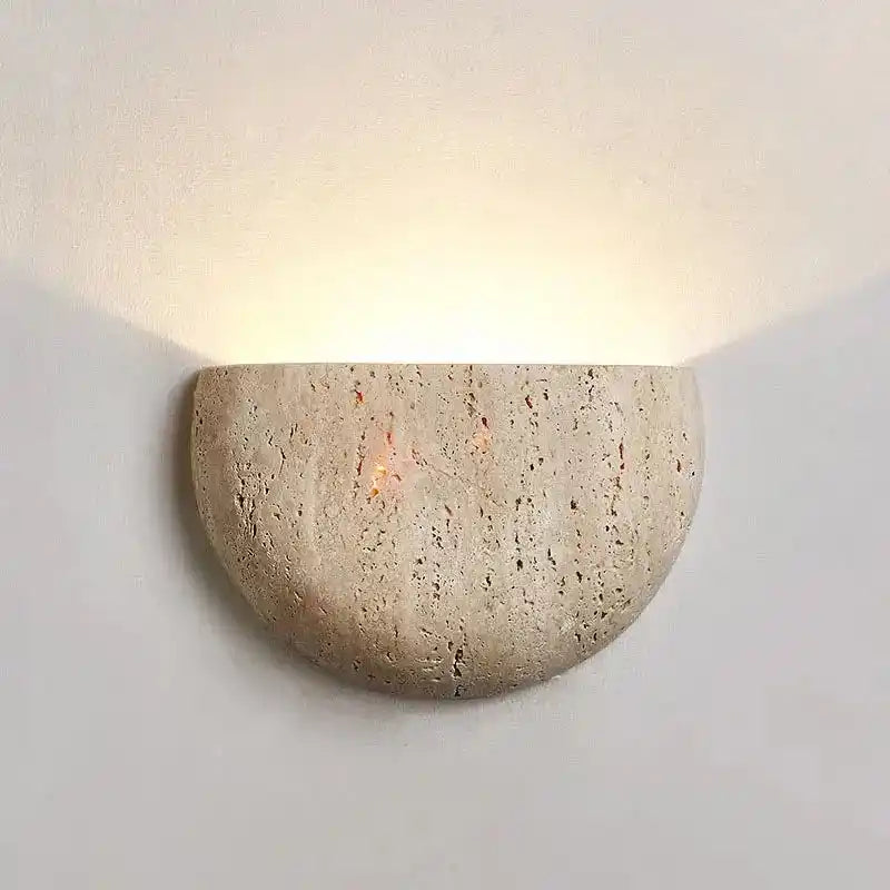 Nowoczesne lampy ścienne ceropegia z jasnym oświetleniem i naturalnym kamiennym wykończeniem